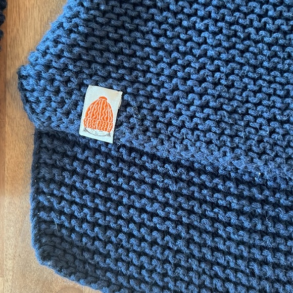 Sh*t That I Knit Navy Cotton Sweater (L) - Picture 2 of 6